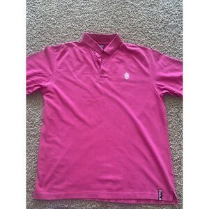 Southpole Polo Shirt Mens Extra Large Short Sleeve‎ Pink w Logo Hip Hop